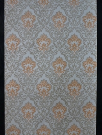 papier peint vintage damassé orange gris