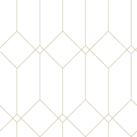 ESTA art deco wallpaper white with golden lines