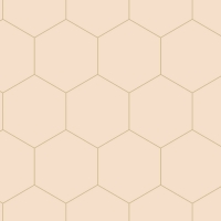 Papier peint hexagone beige-or