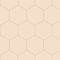 Papier peint hexagone beige-or