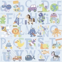 alphabet kids wallpaper blue