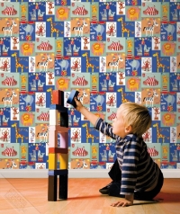 cirque papier peint enfant