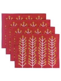 Herbs red placemats 4x