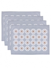 Stars grey placemats 4x