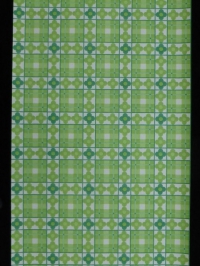 groene bloemen in een geometrisch patroon