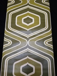 papier peint vintage figure géometrique lignes vert