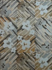 Vintage wallpaper brown grey flowers