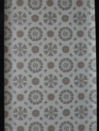 Vintage floral wallpaper with grey and taupe flowers