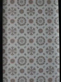 Papier peint vintage fleurs gris taupe