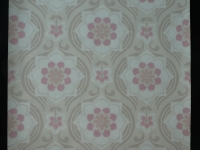 Grey pink damask vintage wallpaper