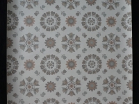 Papier peint vintage fleurs gris taupe