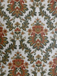 red green medallion wallpaper