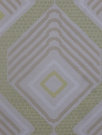 vintage behang geometrisch groen beige