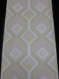 vintage geometric wallaper green beige