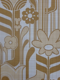 vintage brown floral wallpaper