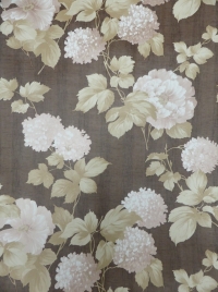 bruine bloemen vintage behangpapier