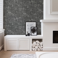 Stone imitation wallpaper black-white