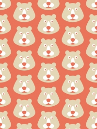 bear on a red background