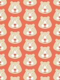 bear on a red background
