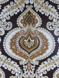 beautiful damask on a dark brown background