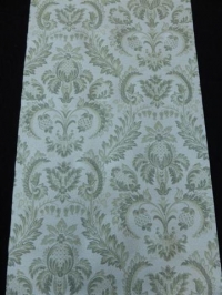 green damask wallpaper