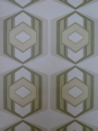 green geometric vintage wallpaper