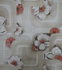 vintage floral wallpaper beige red