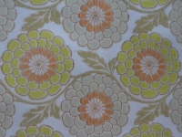 papier peint vintage vert orange