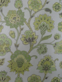 vintage bloemenbehang groen