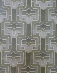 groen geometrisch vintage behang