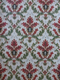 vintage damask wallpaper red green