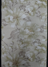 papier peint vintage fleurs vert brun or