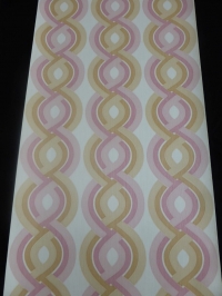 vintage geometric wallaper pink beige