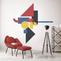 Praten tegen achtergrond Voortdurende Bauhaus" behangstukken - Funkywalls - Dé webshop voor vintage en modern  behang