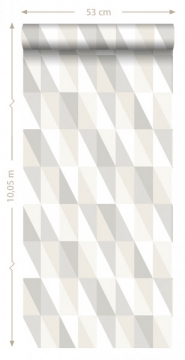 ESTA art deco wallpaper grey and mint green triangles