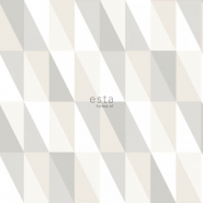 ESTA art deco wallpaper grey and mint green triangles