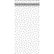 Papier peint blanc avec des points noir
