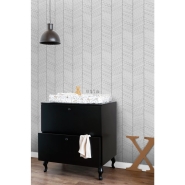 Papier peint chevron noir et blanc