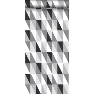 Papier peint ESTA triangles noir et blanc