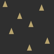 Papier peint noir aux triangles dorés