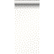 Papier peint blanc avec des lignes dorés