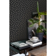 ESTA wallpaper black with golden stripes