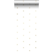 ESTA wallpaper white with golden crosses