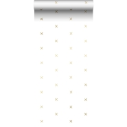 ESTA wallpaper white with golden crosses