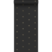 ESTA wallpaper black with golden crosses