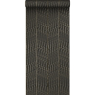 ESTA wallpaper black and gold herringbone