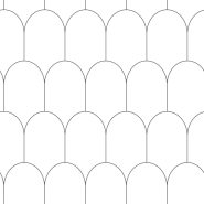 White - black arches wallpaper