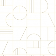 ESTA art deco behang wit en goud