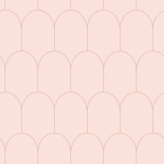 ESTA art deco wallpaper pink with golden arches