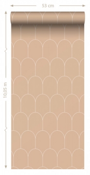 ESTA art deco wallpaper brown with white arches